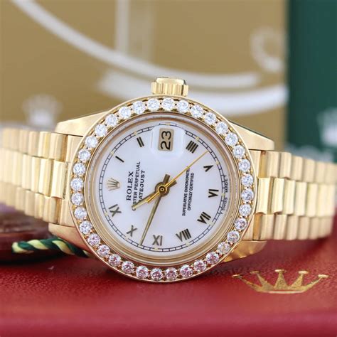 rolex lady datejust all gold|ladies 26mm rolex datejust president.